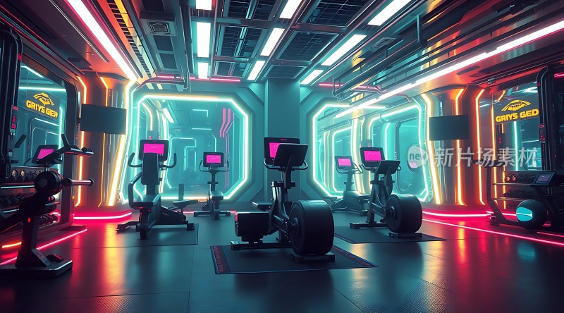 未来健身房科技感十足