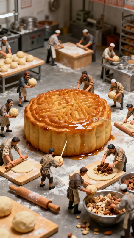 月饼制作现场