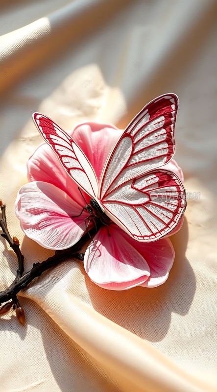 粉蝶轻舞花间影