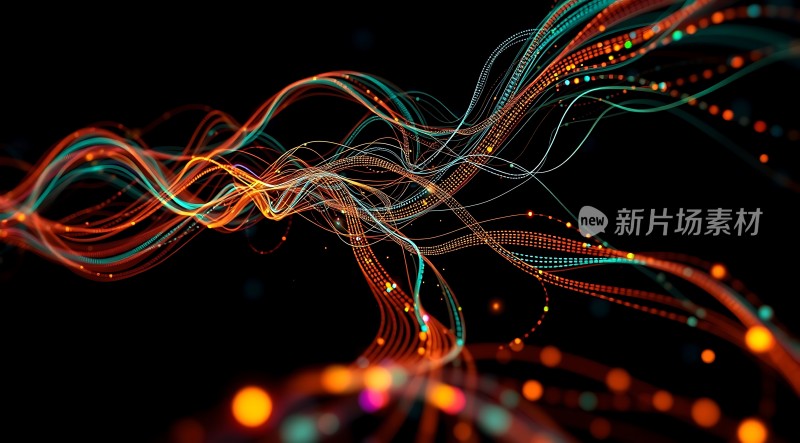 五彩斑斓的光影流动