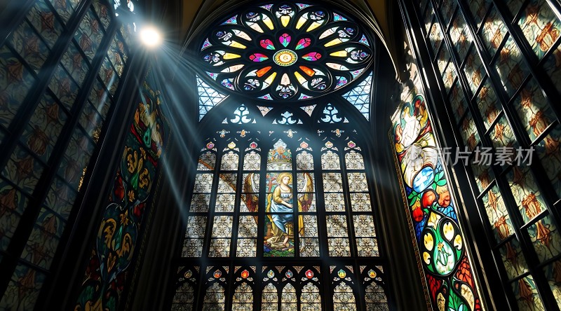 彩色玻璃教堂艺术