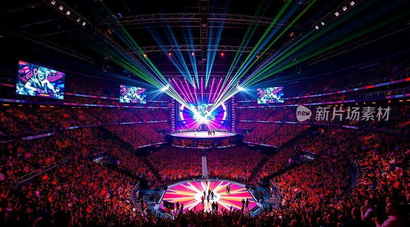 舞台灯光璀璨观众热情高涨