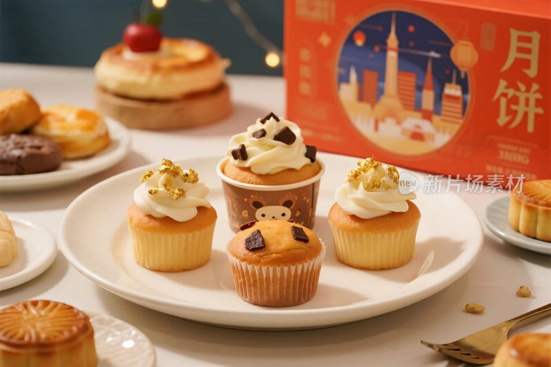 中秋美食甜点图