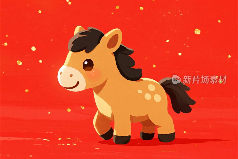 卡通小马插画