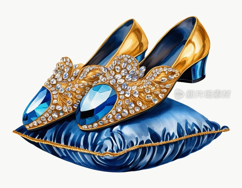 水晶拖鞋童话插画