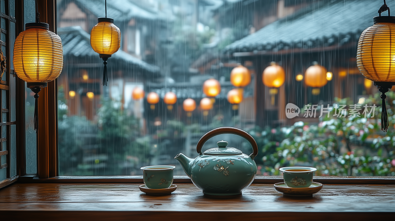 茶30雨天 雨景 江南