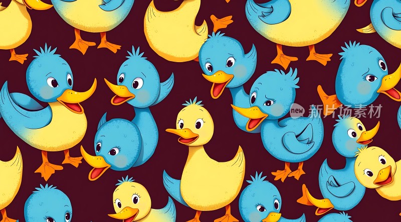 可爱小鸭图案