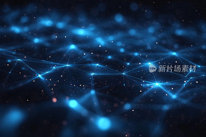 蓝色科技感网络线条背景