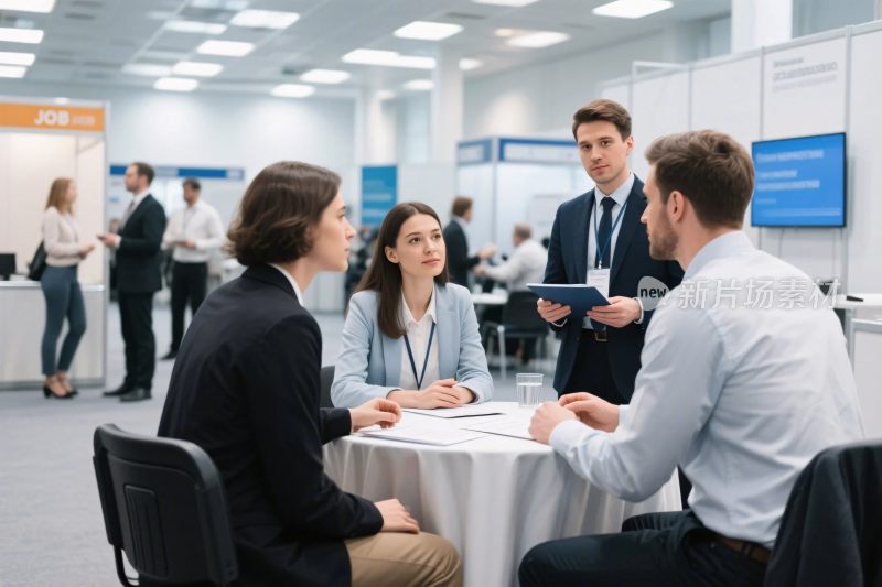 商务洽谈会议场景图片