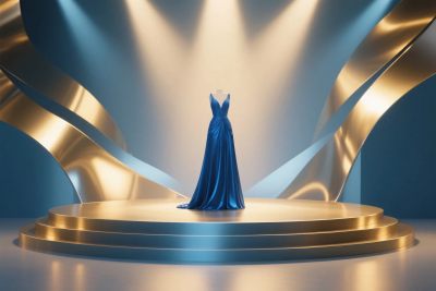 舞台上的蓝色华丽礼服 舞台上的蓝色华丽礼服