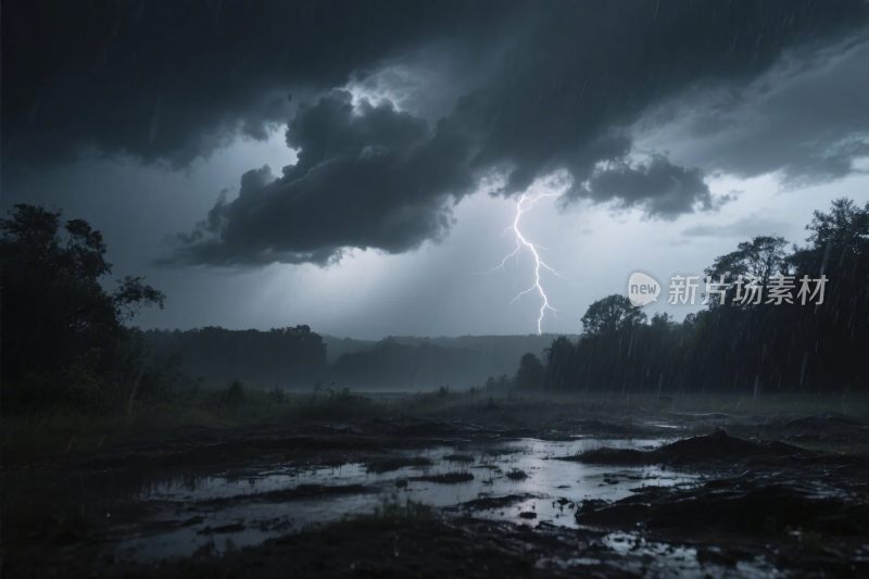 风暴闪电自然景观