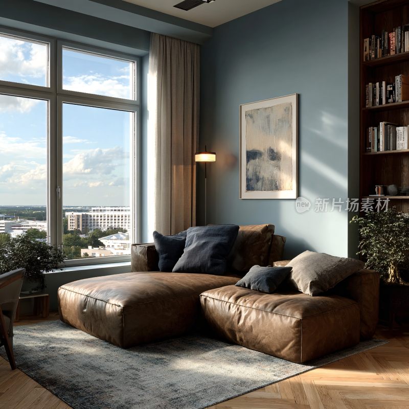现代风格舒适客厅室内景象