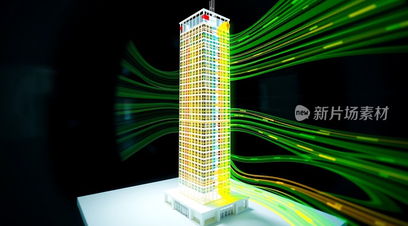 新片场素材大楼科技感展示