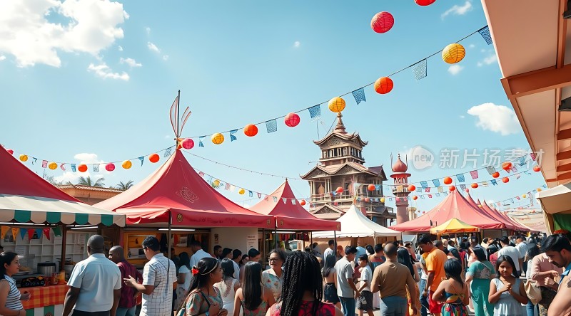 热闹集市上的欢乐时光