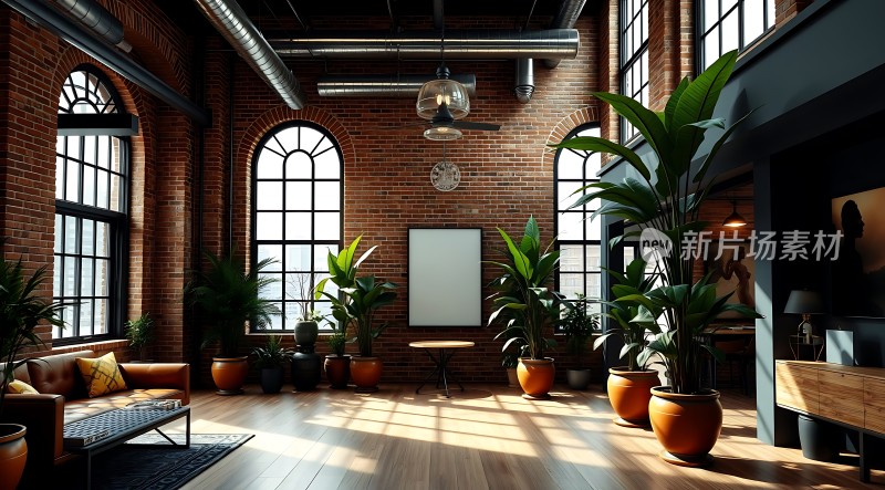 工业风大宅绿意盎然