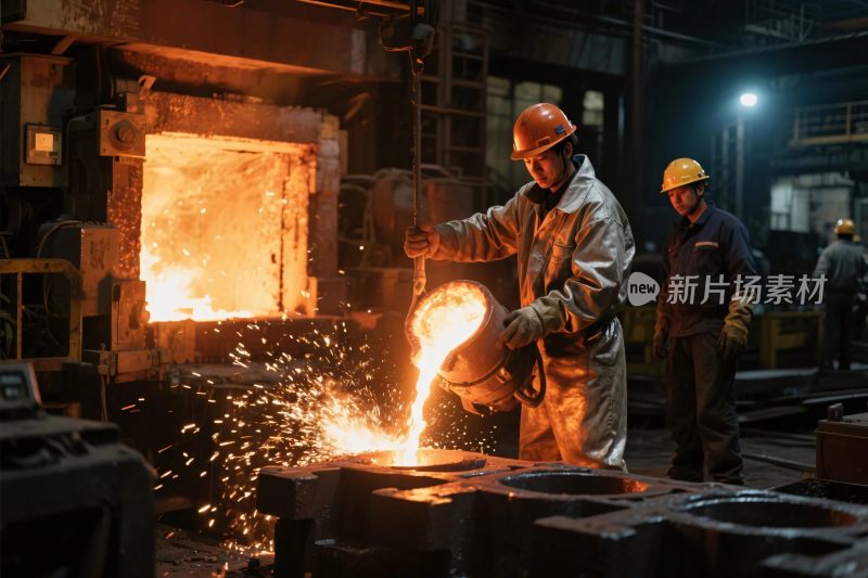 工业炼钢作业场景