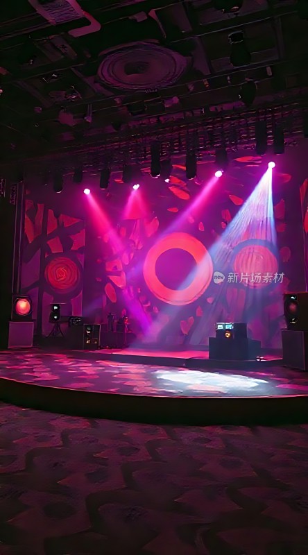 舞台灯光璀璨音乐派对即将开始！