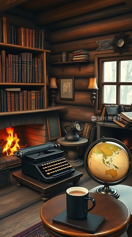古董书房里的温暖时光