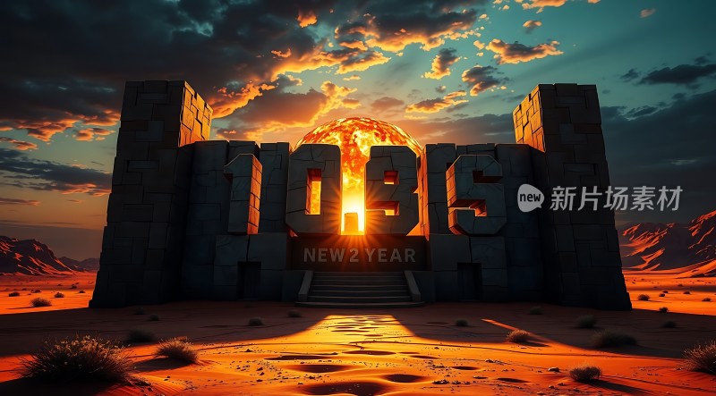 新片场素材2023新年贺图