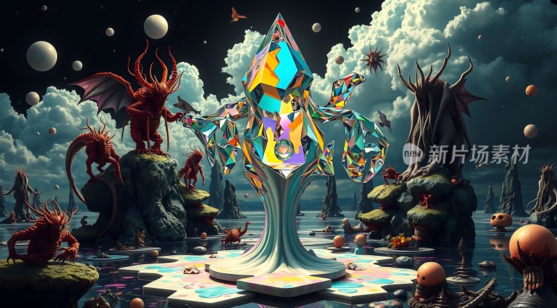 奇幻水晶树奇景