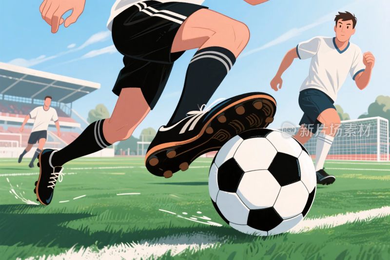 足球比赛插画场景