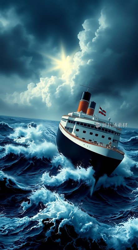 风暴中的巨轮
