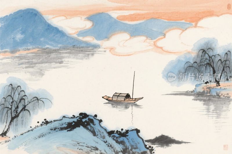 水墨山水风景画