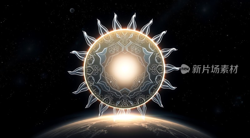 新片场素材太阳系神秘能量源