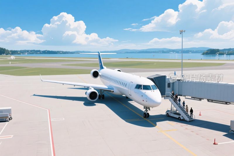 机场停机坪上的飞机