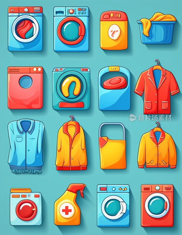 洗衣图标集