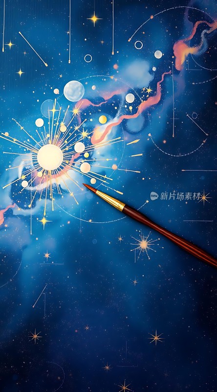 宇宙画笔绘星空