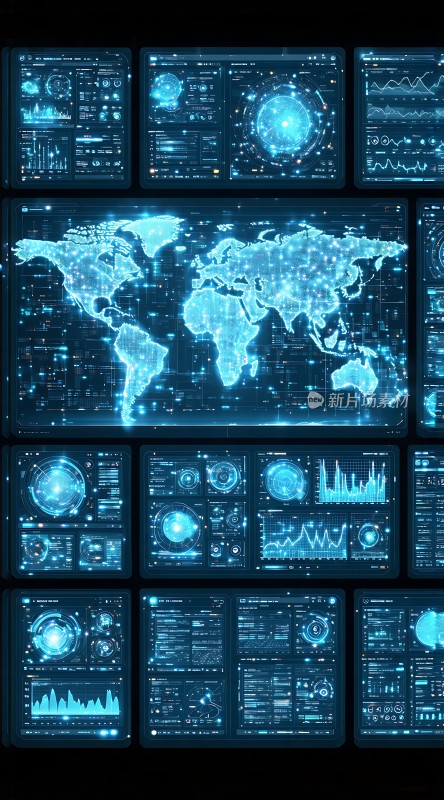 未来科技世界数据图表展示