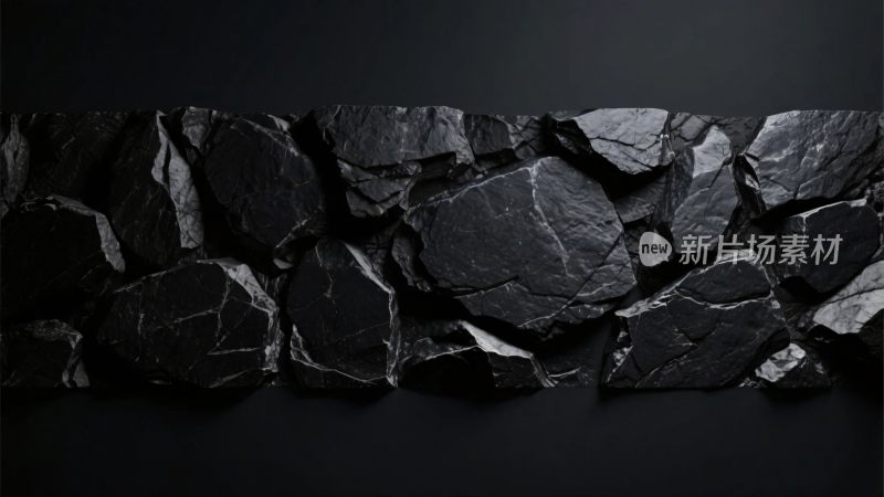 黑色石块纹理展示图