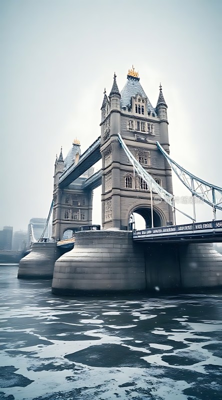 伦敦塔桥雪景