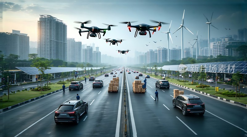 未来城市智能交通与无人机配送
