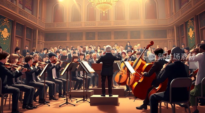 交响乐团现场演奏
