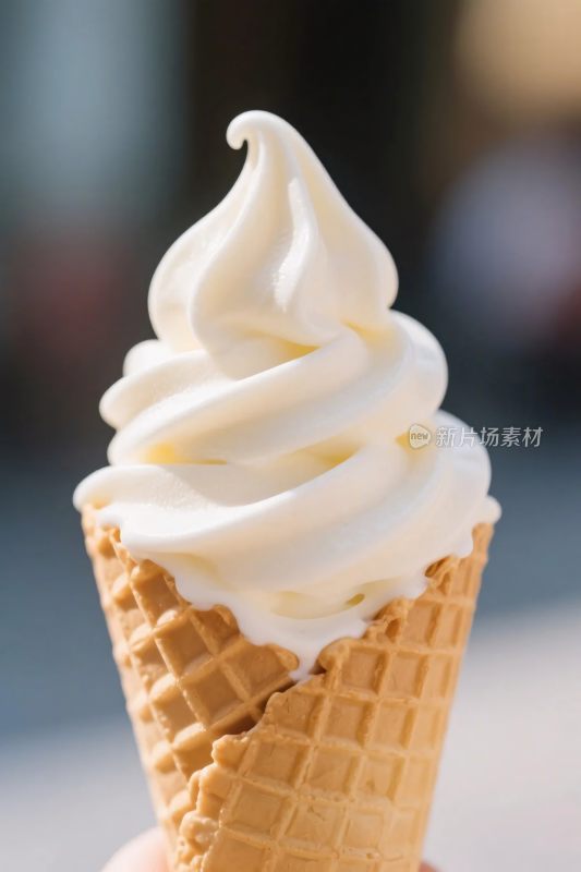 冰淇淋甜筒特写