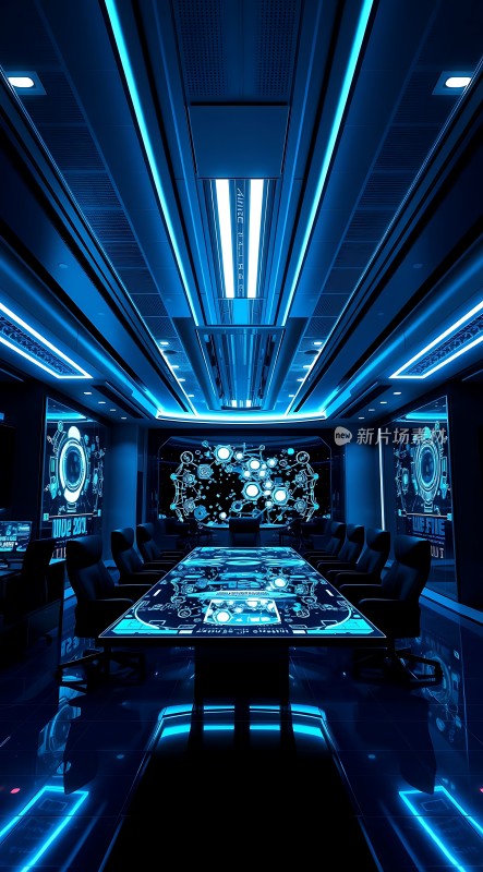 科技感会议室未来主义风格
