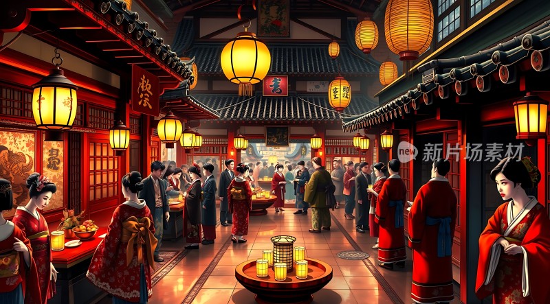 古风集市夜市繁华