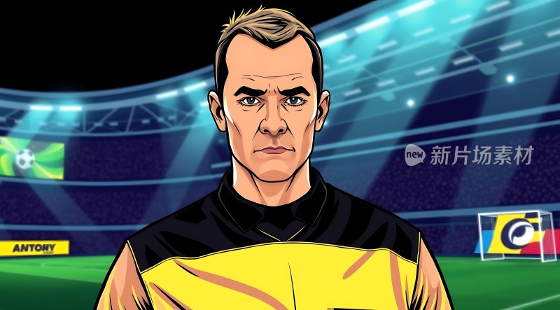 新片场素材 足球裁判