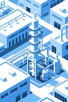 工业等距建筑插画 工业等距建筑插画