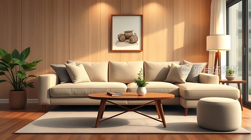 现代简约客厅温馨舒适生活空间