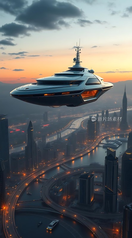 未来之城悬浮巨轮