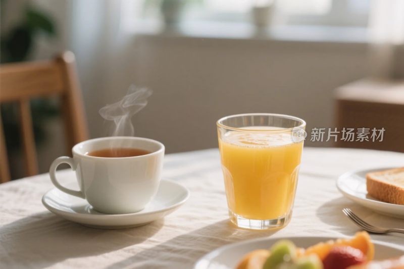 温馨早餐餐桌场景