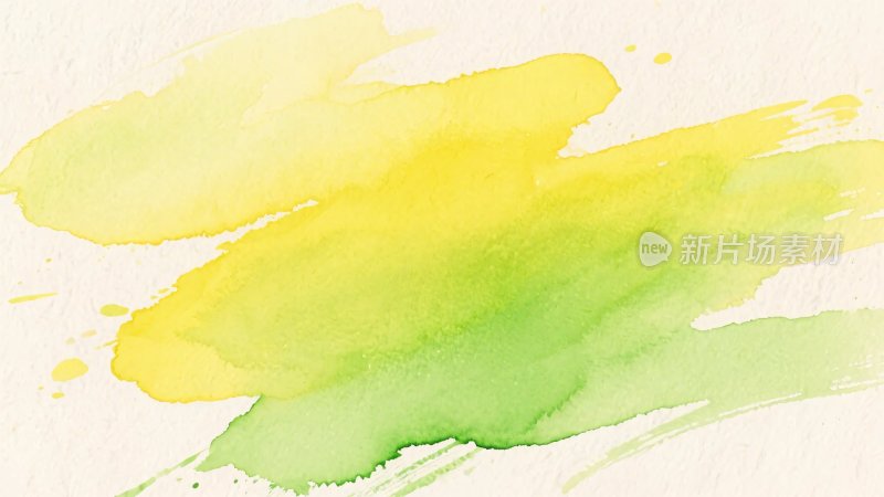 黄绿水彩笔触背景