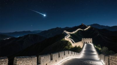 长城夜空流星 长城夜空流星