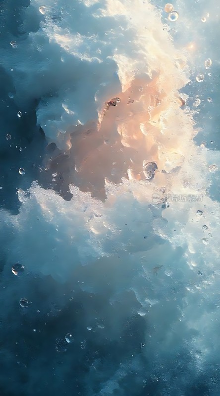 冰封世界气泡中的梦幻景象