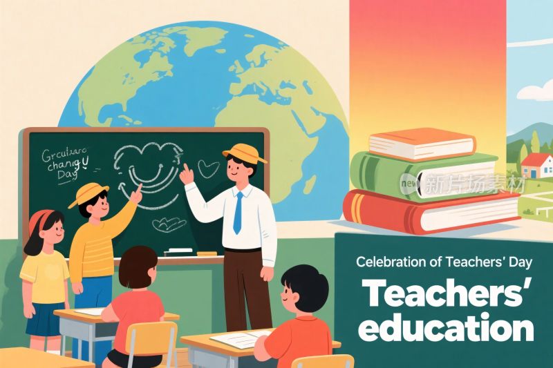 教师节教育插画