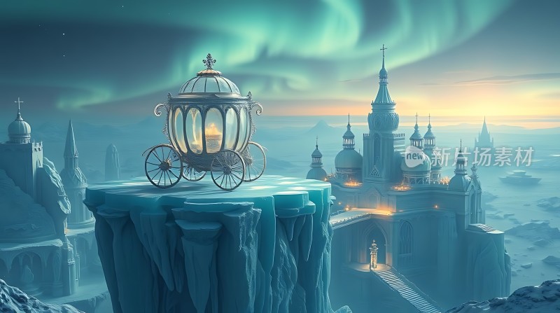 冰封城堡下的梦幻马车之旅