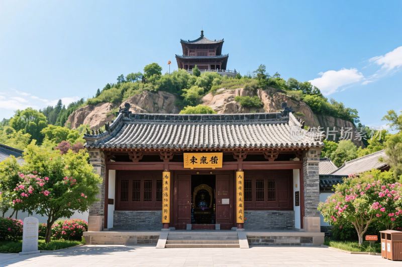 古建山水古庙景观